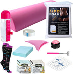 BBL Essentials Kit (27-Piece Recovery Set) – Post Surgery Supplies with Toilet Pillow, Lipo Foam, ABD Pads, Scar Gel, Compression Socks, Arnica & Pineapple Teas