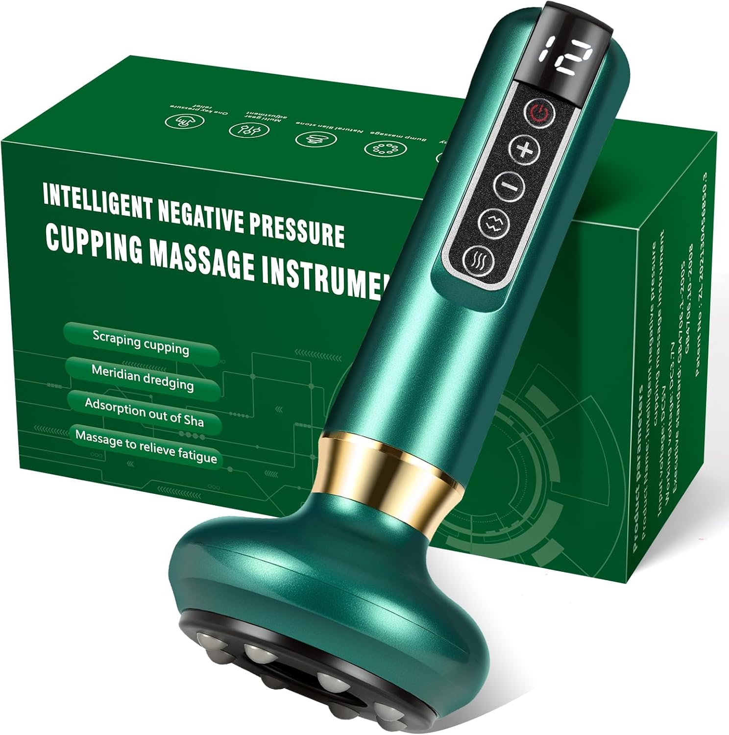 Anti Cellulite Massage Tool, Electric Cellulite Remover for Legs, Cellulites Massager with 12 Suction Modes, Cupping Machine, Rechargeable & Cordless