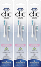Oral-B Clic Toothbrush Sensitive Clean Replacement Brush Heads, White, 2 Count (Pack of 3)