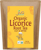 Jiva Organics Organic Licorice Root Tea (Cut & Sifted) Bulk 14 Ounce Kraft Bag - Non-GMO, Dried & Pure - Glycyrrhiza glabra