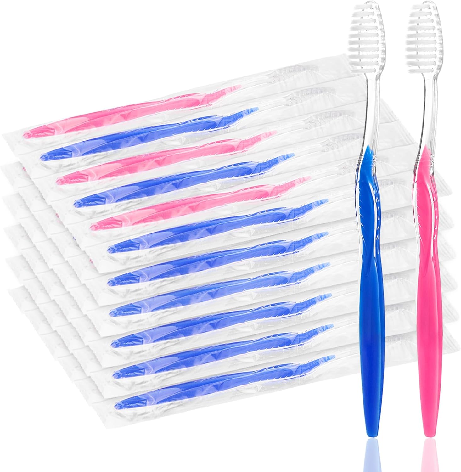 200 pcs Prepasted Disposable Toothbrushes Bulk Individually Wrapped Pre Pasted Soft Bristle Tooth Brush Set Travel Toothbrushes for Homeless Gift Hotel Camping Travel