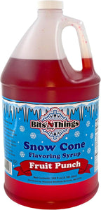 Bits N Things Fruit Punch Snow Cone Flavoring Syrup | Slushy & Granita | Kosher | Made In America | 1 Gallon