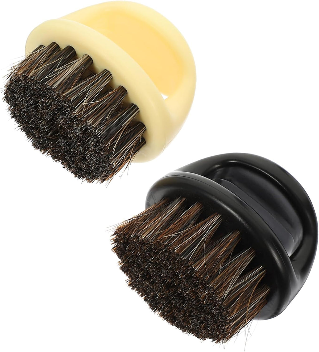 2Pcs Beard Grooming Brush Handheld Hair Cleaning Brush for Men for Neck and Face Hair Removal Durable and Easy to Use