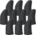 Veemoon 10 pcs Finger Sleeve for Gaming Mobile Game Controller Finger Thumb Sleeve Anti Sweat Breathable Seamless Touchscreen Finger Cover for Phone Game