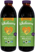 Wholesome Sweeteners Organic Blackstrap Molasses, Unsulphured, 16 oz (Pack of 2)