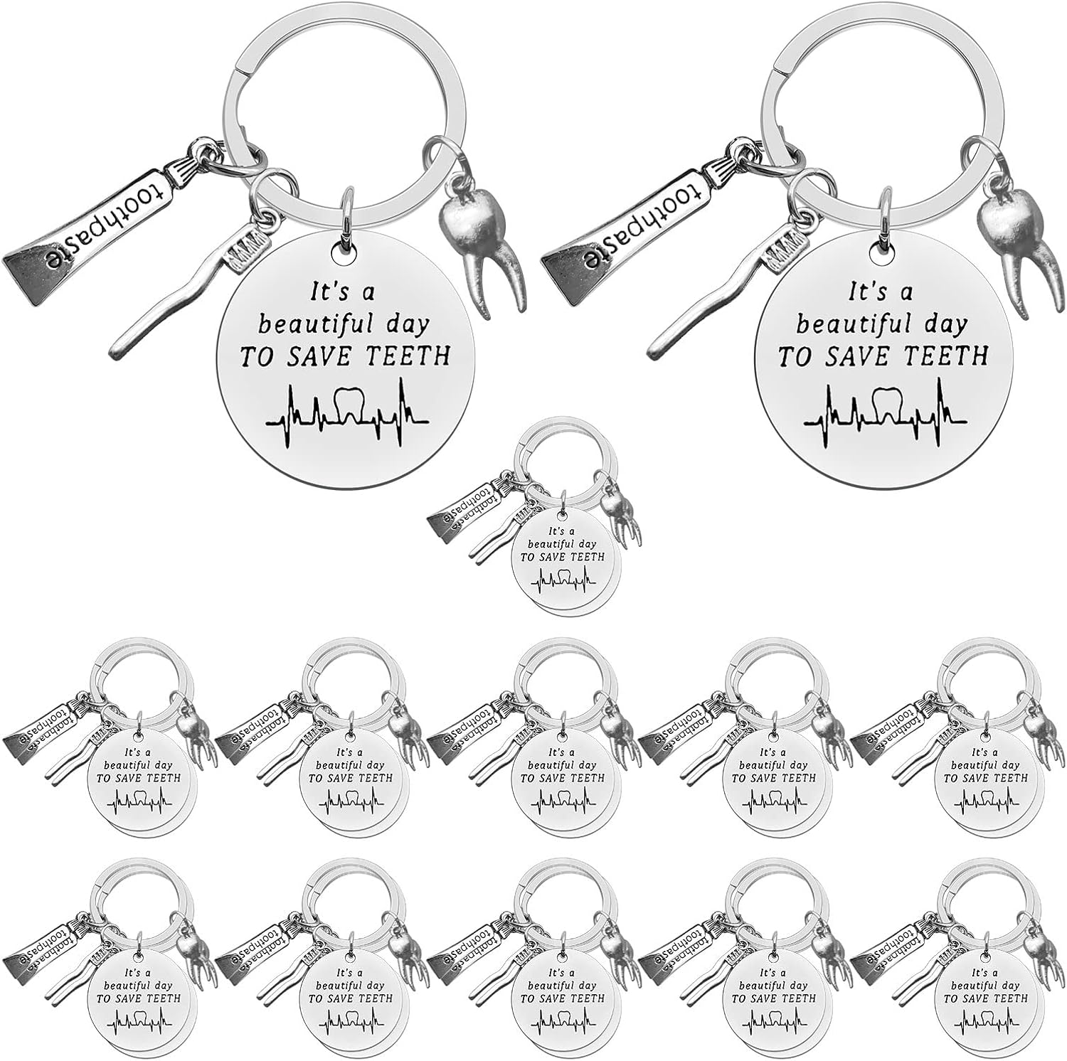 24 PCS Dentist Gifts Dentist Gifts for Men Women Funny Dentist Keychain Dental Hygienist Gift Dentist Graduation Gift Dental Student Gift Dental Assistant Gift New Dentist Office Orthodontist Gift