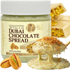 White Dubai Chocolate Spread with Kataifi & Pistachio Cream 8.3oz (235g) – Premium White Chocolate Delight – Crunchy & Velvety Gourmet Middle Eastern Treat – Luxury Gift Jar