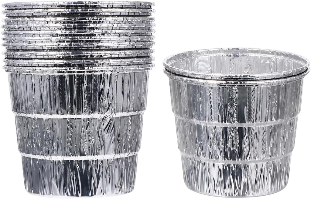 Grill Accessories Set 12pcs Aluminum Grease Bucket Liners for Pellet Smoker BBQ Grill Lining