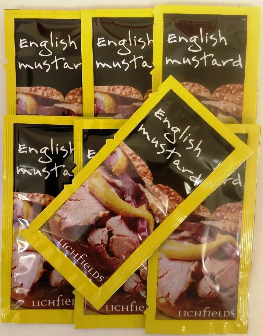 Lichfields 50 English Mustard - 50 Individual Sachets