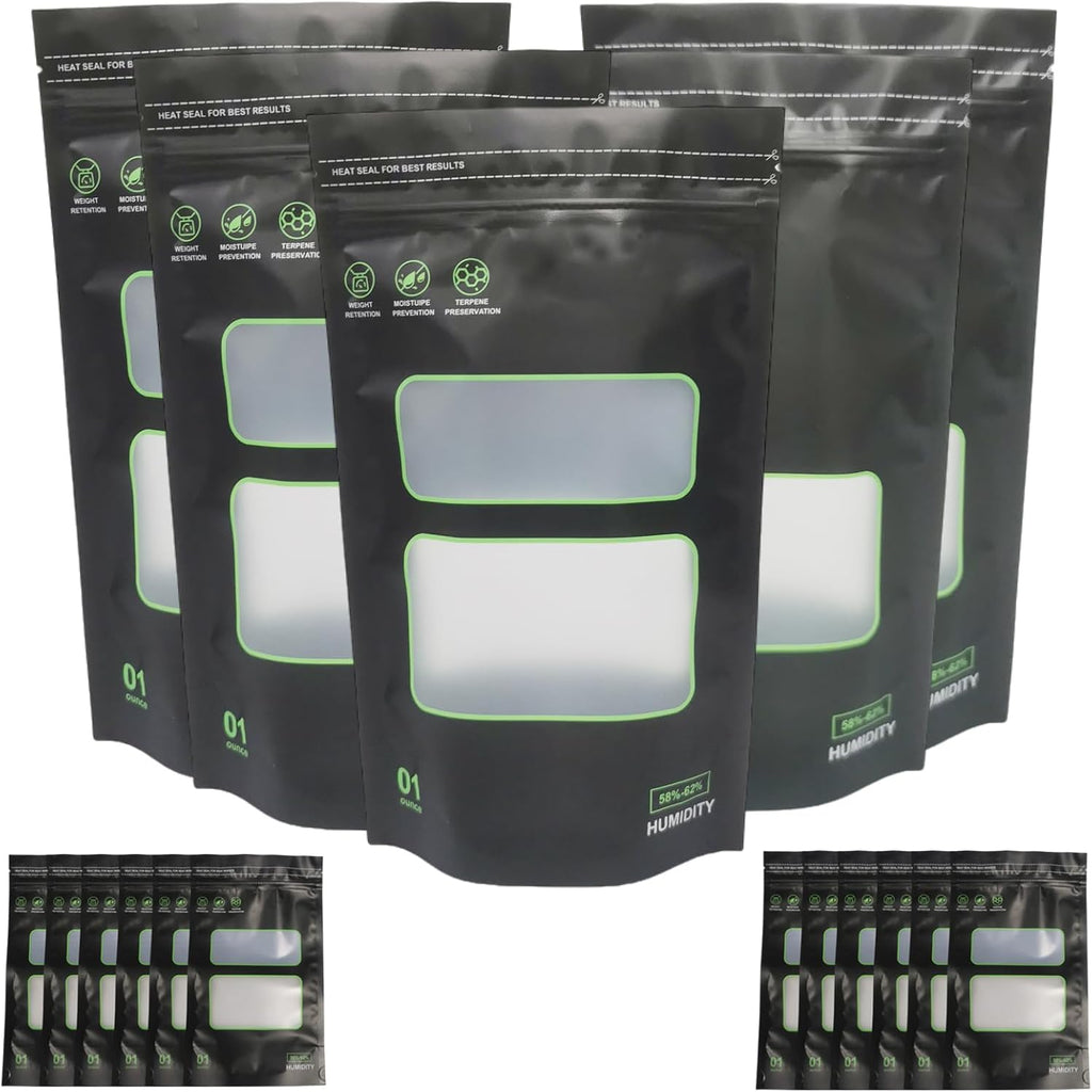 1 Ounce Bags,50 Pack Lock & Seal Storage & Curing Bags Heat Sealable upright terp bags 5.9" x 9.8" x 3.15" Inch (28g)