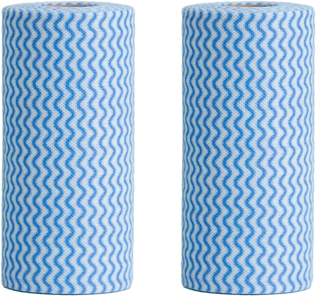 Disposable Dish Cloths Roll Reusable Kitchen Towels Heavy Duty Blue Cleaning Rags for Kitchen All Purpose Disposable Cleaning Towels-200 Sheets