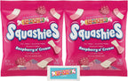Smarties Squashies Foam Marshmallows Gummy Candies & Smarties Sample Packet Variety Pack - Raspberry & Cream Flavored - Allergen Free, Peanut Free & Gluten Free Candy - Soft & Chewy Squashies Candies - 5 oz Bag (Pack of 2)