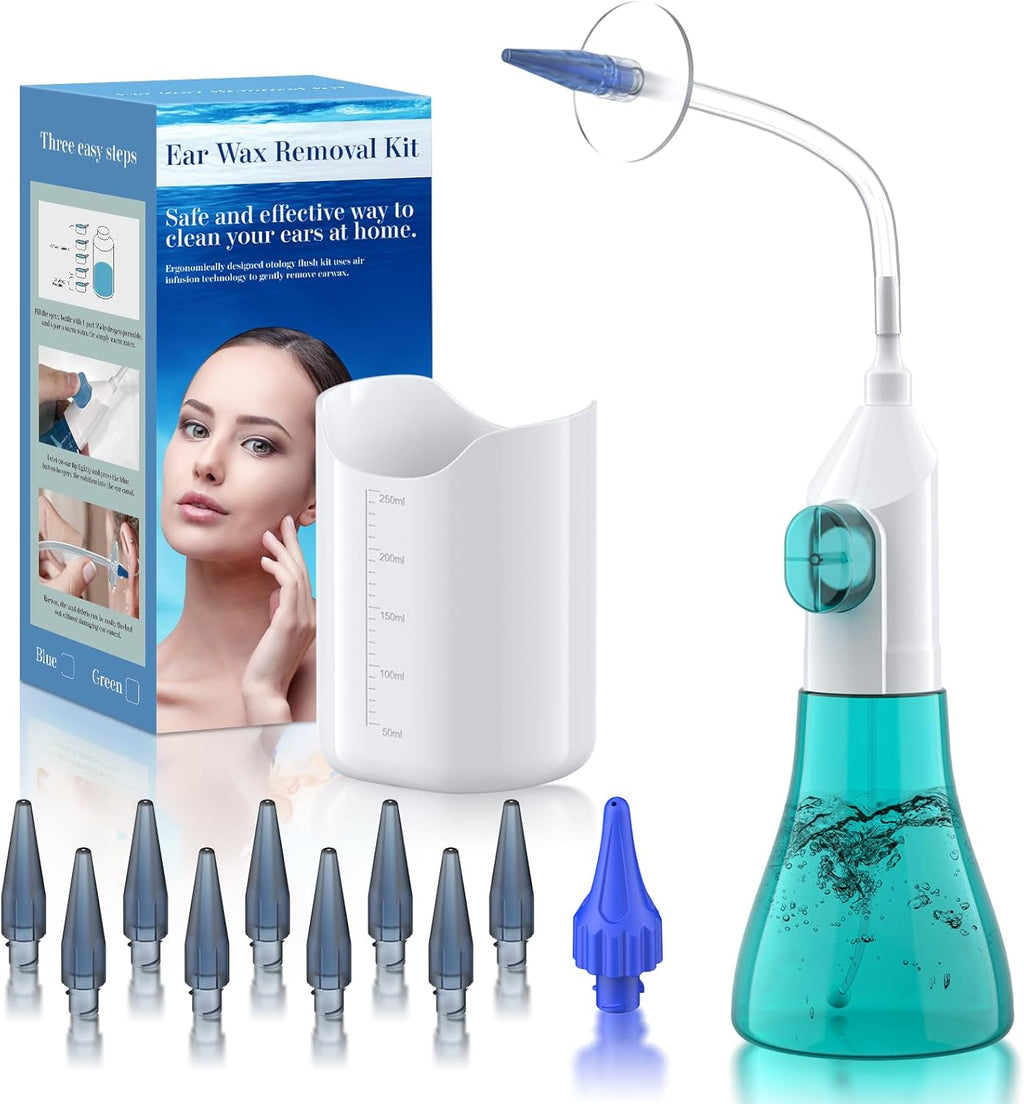 Ear Wax Removal, Ear Cleaner, Ear Cleaning Kit, Manual Ear Irrigation Flushing System, Ear Wax Removal Kit, Safe and Effective to Clean Ear Built Up Wax