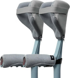 SPRING SEAON Forearm Crutch Pads (4 Units), Comfortable Elbow & Hand Padding for Open Cuff Crutches, Non-Slip Hand Grip Covers with Adjustable Straps, Breathable & Washable Forearm Crutch Accessories