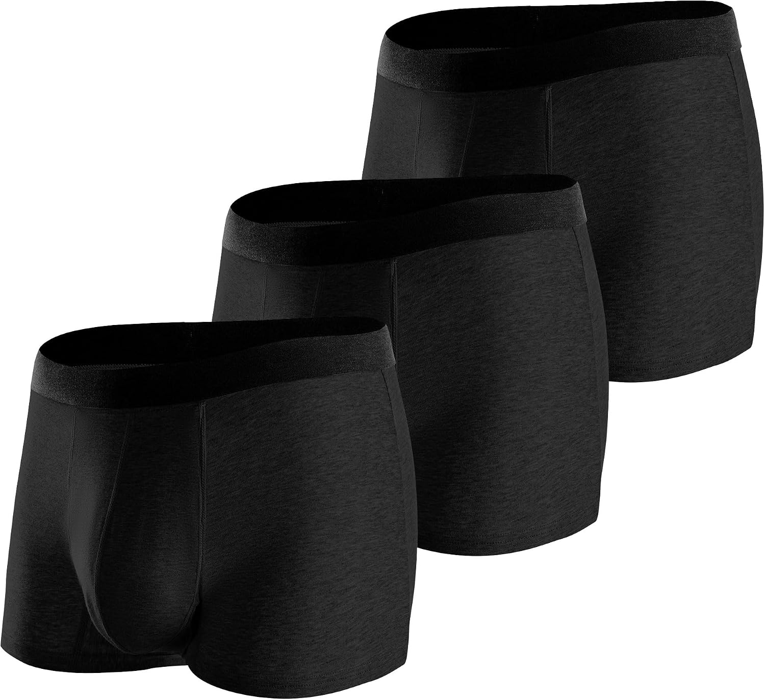BATTEWA Incontinence Underwear for Men Washable, Leak Proof Underwear for Men Reusable Mens Incontinence Underwear Bladder Leak Briefs Absorbency 50ml,3Pack（X-Large, Black）
