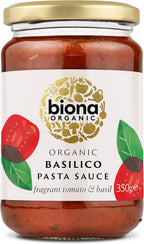 Biona Organic Basilico Tomato and Basil Pasta Sauce 350 g (Pack of 6)