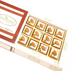 Ghasitaram Gifts Diwali Gifts Sweets - Tirangi Kaju Barfi in White Box