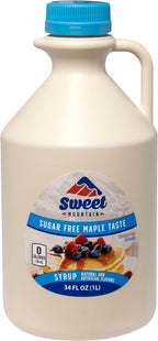 Sweet Mountain - Sugar Free Maple Taste Syrup (34 FL OZ) | Keto Friendly, 0g Carbs, 0 Calories, Diabetic Friendly