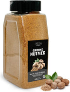 Fresh Finest Ground Nutmeg Powder, Best for Sweet & Savory Recipes, Premium Spice for Cooking and Baking, Kosher & Non-GMO - 17.63oz (500g)