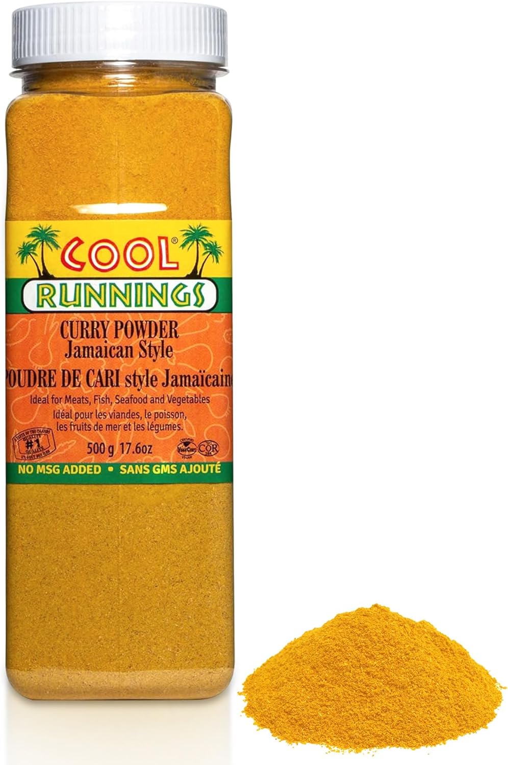 Cool Runnings Jamaican Style Curry Powder 500g - Aromatic and Flavorful Blend for Curries, Meats, Seafood, and Vegetables, Perfect for Stews
