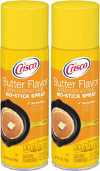 Crisco No-Stick Cooking Spray, Butter, 6 Ounce (Pack of 2)