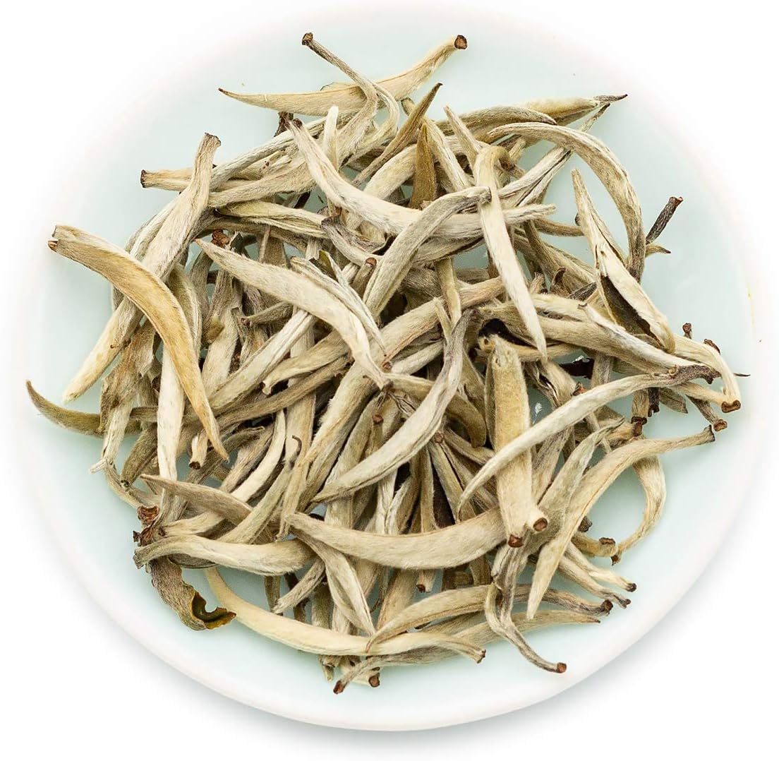 Oriarm Imperial Yunnan Silver Needle White Tea Loose Leaf - Bai Hao Yinzhen Chinese Silver Tips Tea- Caffeine Level Low - 100g (3.53-ounce)