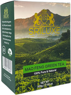 SRILUXE - Premium Loose Leaf Mao Feng Green Tea | Savour The Authentic Essence of This Superior Green Tea | 500g Loose Leaves Luxury Quality | Great Source of Antioxidants | Natural & Pure (500g)