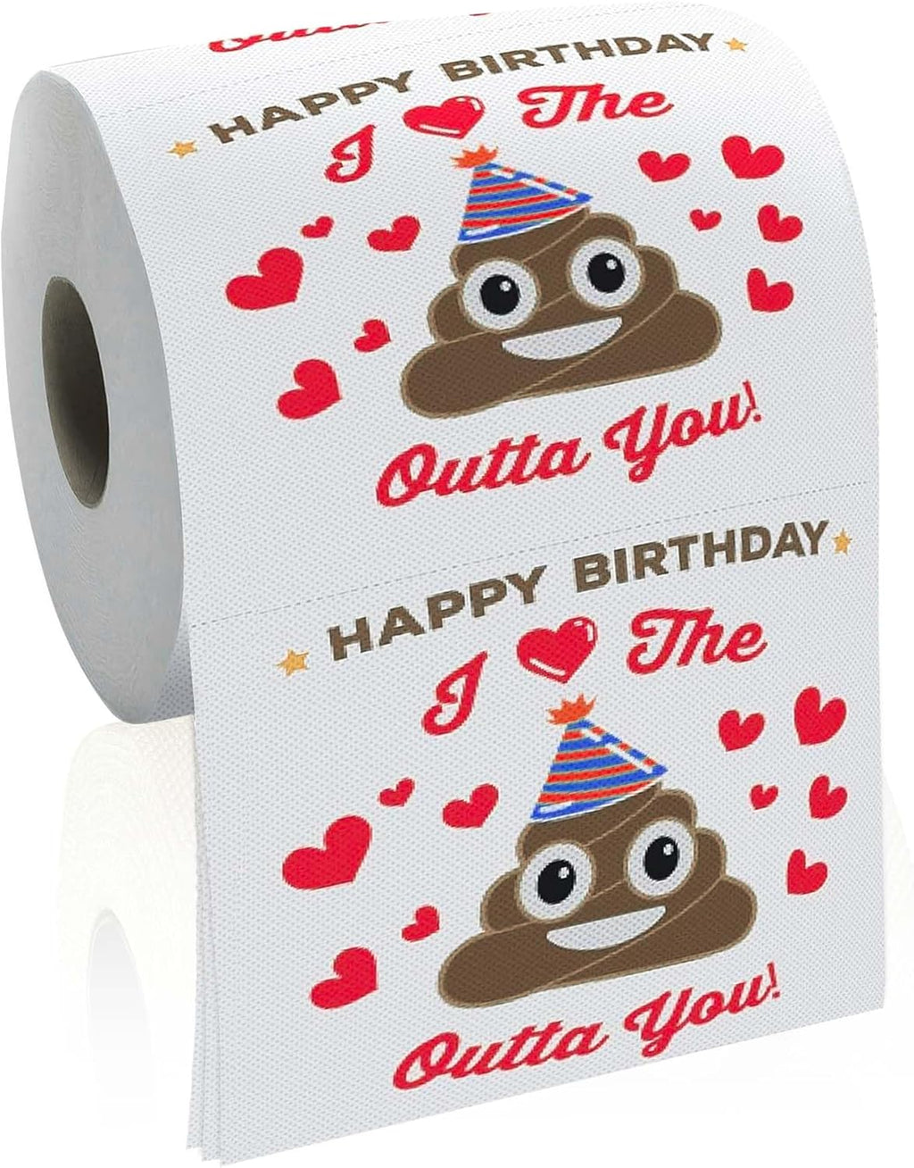 Happy Birthday Decorations Gift for Women Men Her Him, 3 Ply Sheets Prank Toilet Paper Roll Tissue Papers, Bathroom Toilet Themed Table Party Supplies Favors for Guest Friends Present