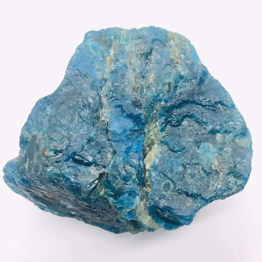 1pc 400g-500g Raw Natural Blue Apatite Crystal Rough Stone Rock Quartz Mineral Specimen for Healing