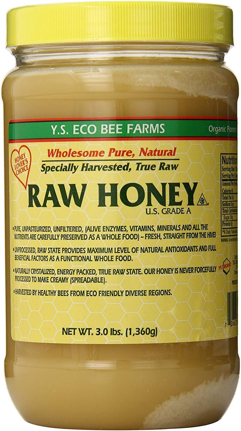 YS Eco Bee Farms RAW HONEY - Raw, Unfiltered, Unpasteurized - Kosher 3lbs