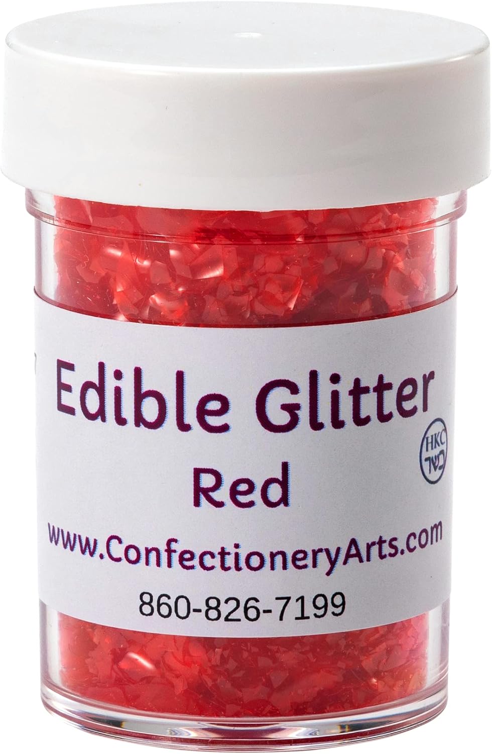 EDIBLE GLITTER RED: Shimmer/Sparkle/Flakes for Cakes and Cupcakes Decorating/Sprinkles/Shapes/Kosher/Topper and Accent for Desserts