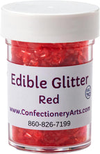 EDIBLE GLITTER RED: Shimmer/Sparkle/Flakes for Cakes and Cupcakes Decorating/Sprinkles/Shapes/Kosher/Topper and Accent for Desserts