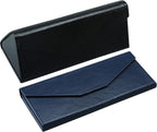 LifeArt 2 Pack Eyeglasses Case Foldable Holder Easy to Carry Matte Leather & Magnet Closure for Reading, School, Office