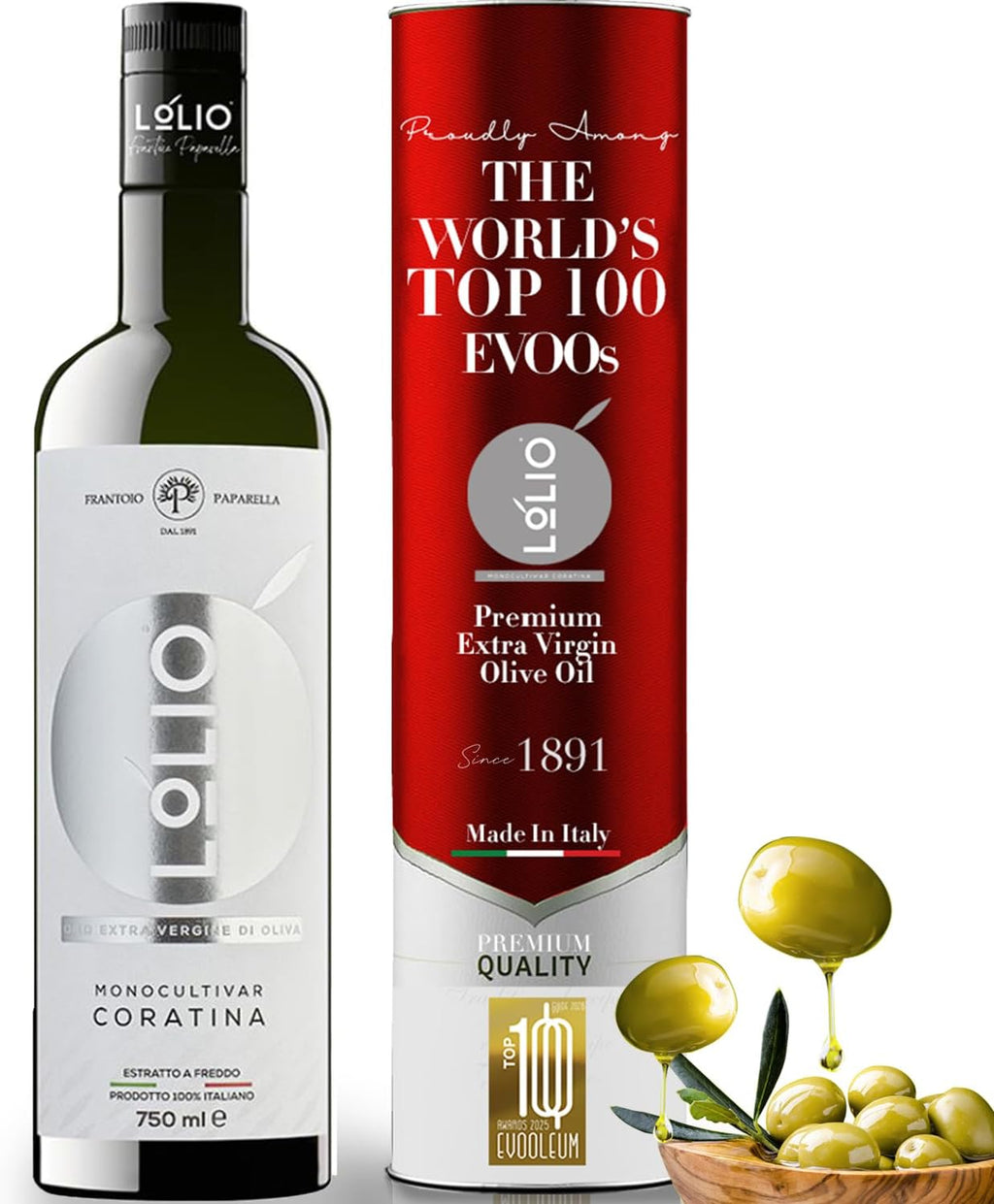 Swisense Fresh Italian Extra Virgin Olive Oil 750 ml – Cold Pressed, Very High Polyphenols +839 mg, Hydroxytyrosol‑Rich Phenolic EVOO,Unprocessed, Single Source Family Farm, Top 100 EVOOs in the World