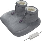 Electric Heated Foot Warmers- Fast-Heating Electric Heating Pad for Foot with 3 Heat Settings,Super-Soft Sherpa-Lined, Machine-Washable, Auto Shut-Off Heated Foot Warmers Under Desk for Men, Women