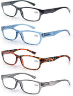 MODFANS Set of Reading Glasses 1.75 for Men Women Readers with Comfortable Spring Hinge Stylish Look Highe Quality with Pouch
