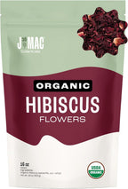 J Mac Botanicals, Certified Organic Hibiscus Flower, loose leaf tea, Flor de Jamaica