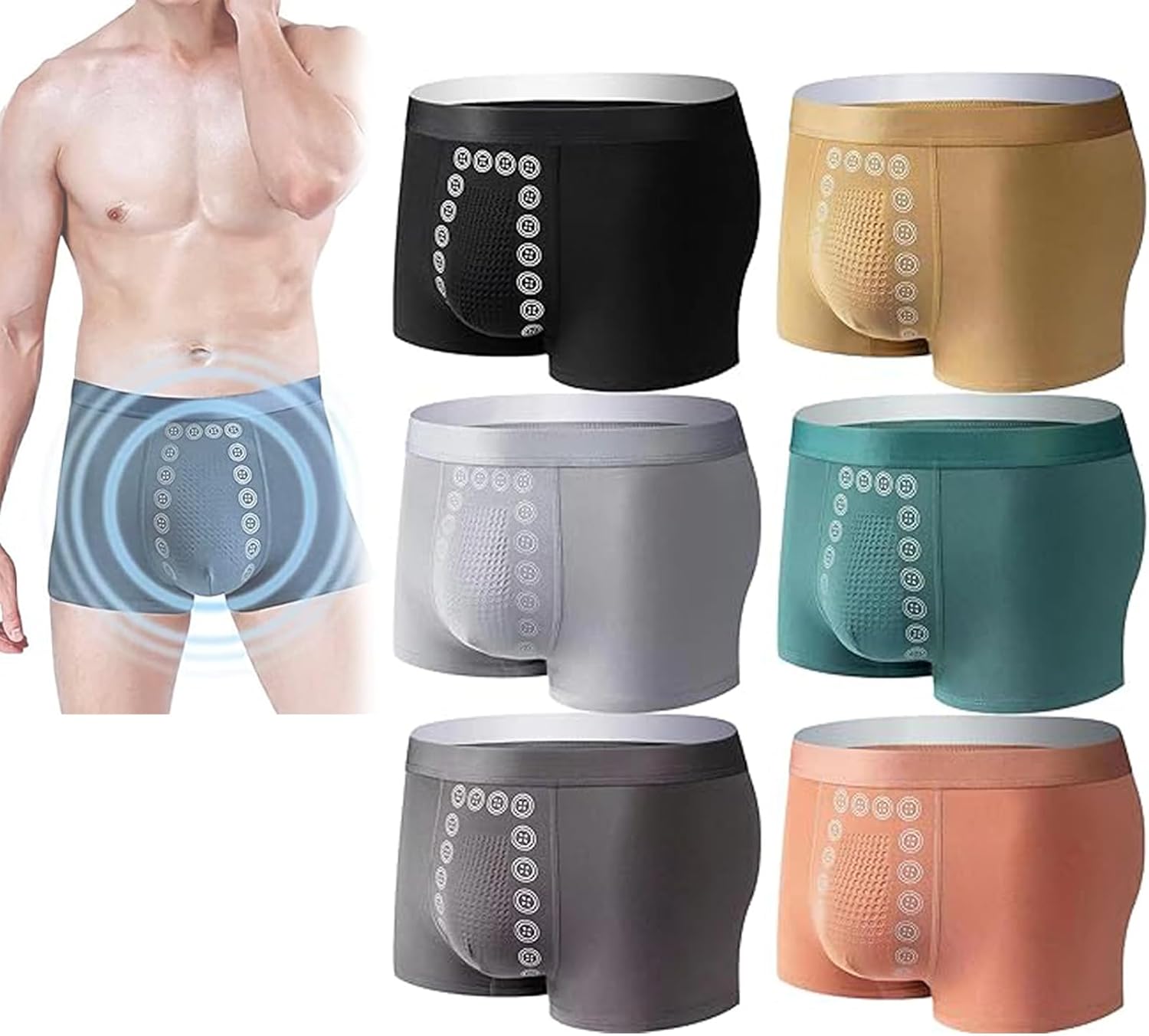 Men's Energetic Massage Magnetic Therapy Underwear, Energy Field Magnetic Therapy Underwears for Men