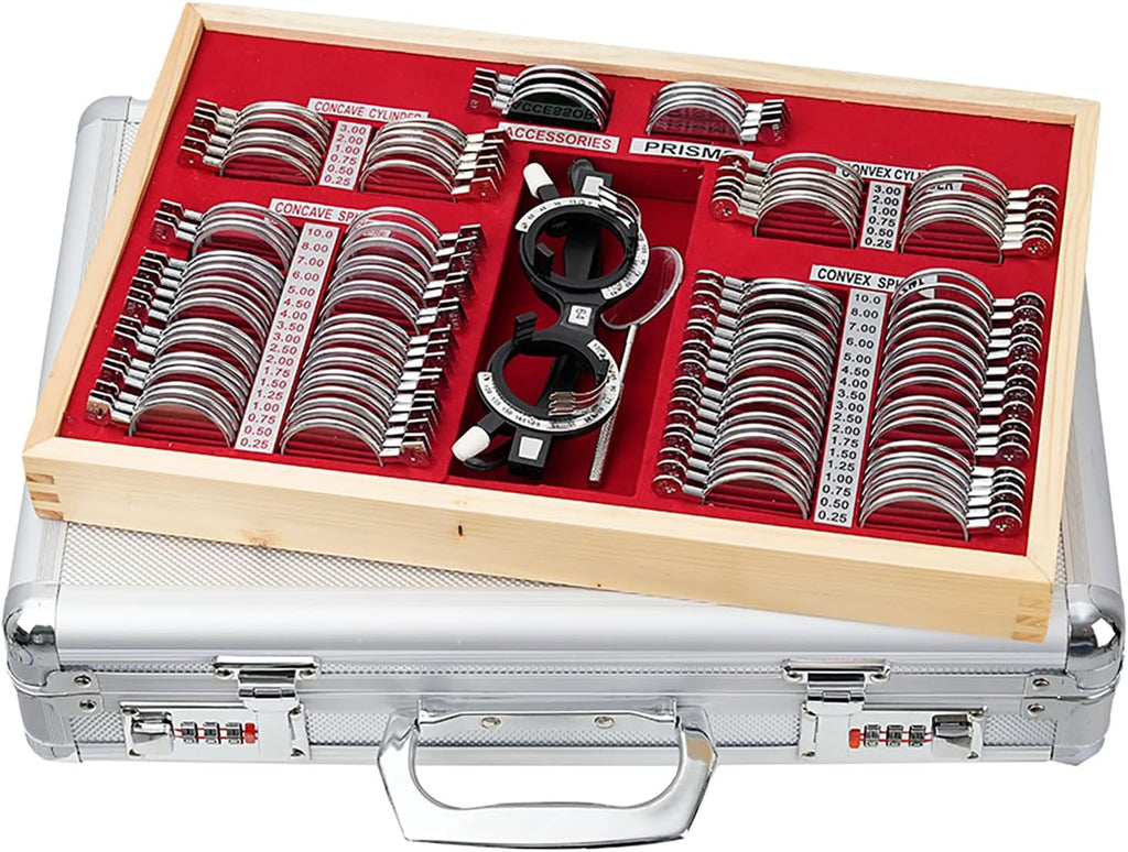 JS-104 Optometry Equipment Trial Lens Set Case Red Velvet Free Trial Frame 104 Lens Case