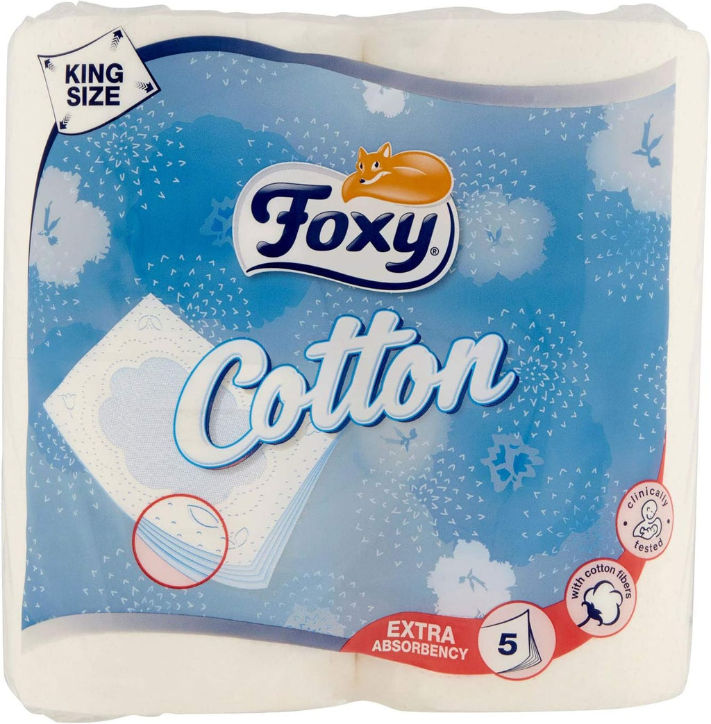 Foxy Cotton Toilet Paper – 7 x 4 Packs