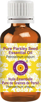 dève herbes Parsley Seed Essential Oil (Petroselinum crispum) Pure | Non-Sticky | Non-Greasy | Lightweight | Men & Women | All Skin Types | Steam Distilled 30ml (1 oz)