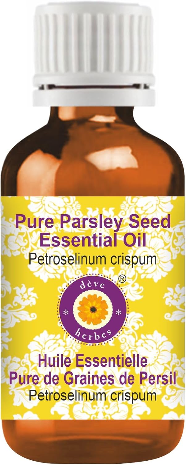 dève herbes Parsley Seed Essential Oil (Petroselinum crispum) Pure | Non-Sticky | Non-Greasy | Lightweight | Men & Women | All Skin Types | Steam Distilled 30ml (1 oz)