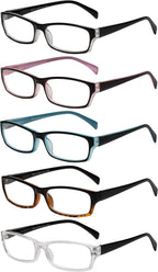 Yogo Vision Reading Glasses 5 Pairs Fashion Ladies Quality Designed Spring Hinge Readers for Women