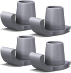 Walker Ski Glides, 4 Pack 1-1/8 inch Universal Fit Walker Accessories for Folding Walkers, Mobility Aid Accessory for Seniors, Walker Feet Replacement (Grey)