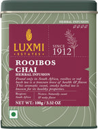 Luxmi Estates - Rooibos Chai - Rooibos Tea with Spices - Loose Leaf - 100g, 3.52 Oz (50 Cups), Limited Fall Tea with Cinnamon, Cardamom and Clove, Perfect for Relaxation