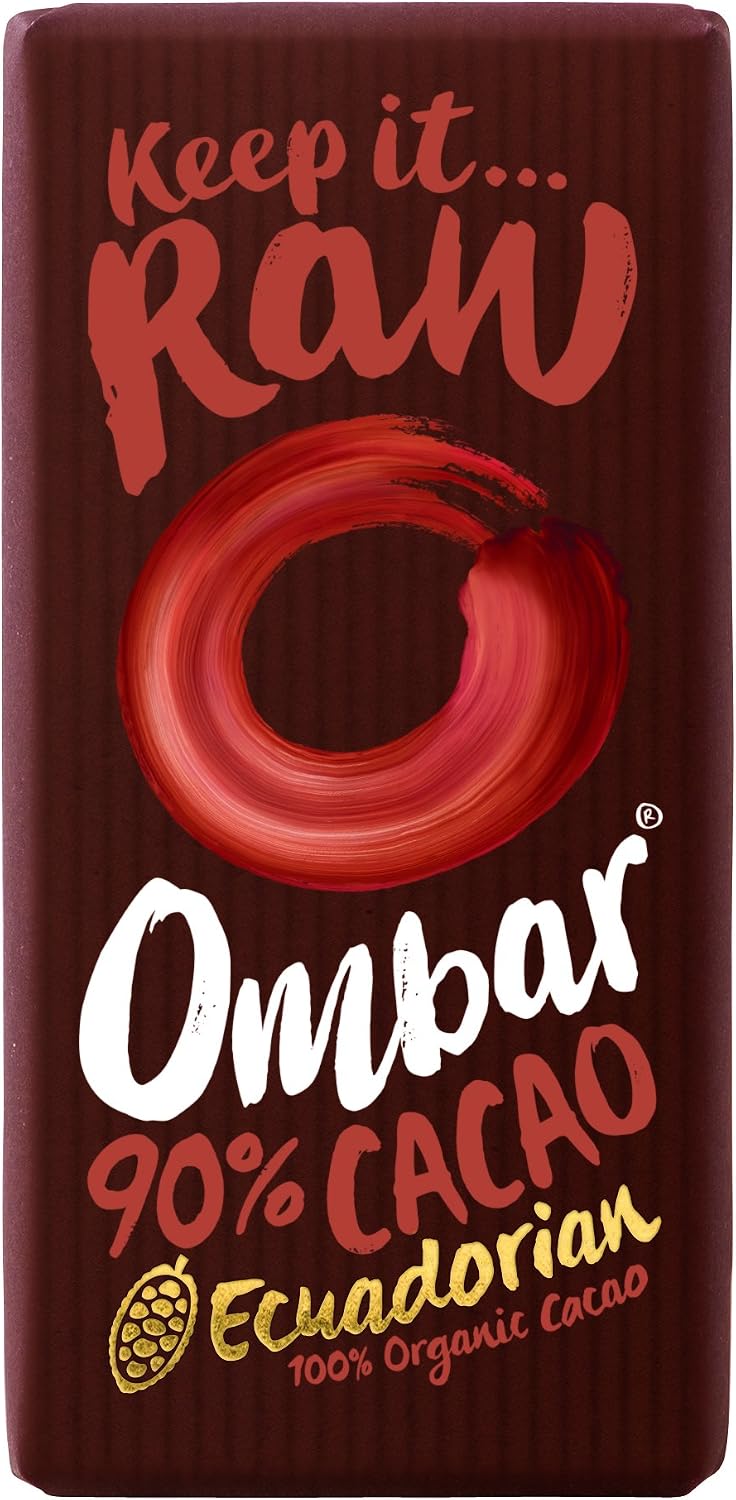 Ombar 90% Raw Chocolate Bar 35g - Pack of 2