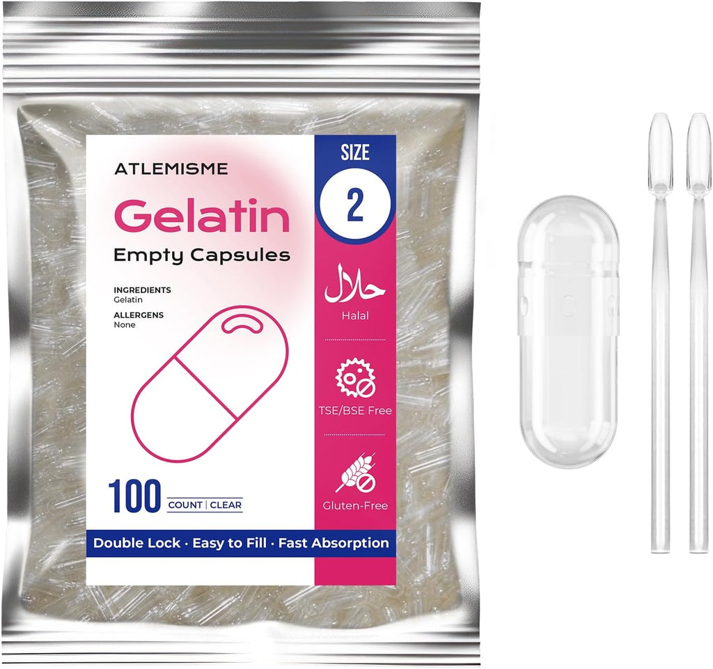 Empty Gelatin Capsules Size 2 - Gelatin Capsules Empty (100 Count