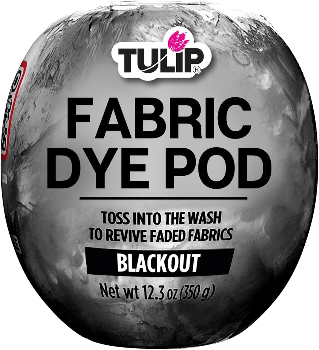 Tulip Fabric Dye Pod Blackout (Black), Permanent Dye for Clothes and Fabric