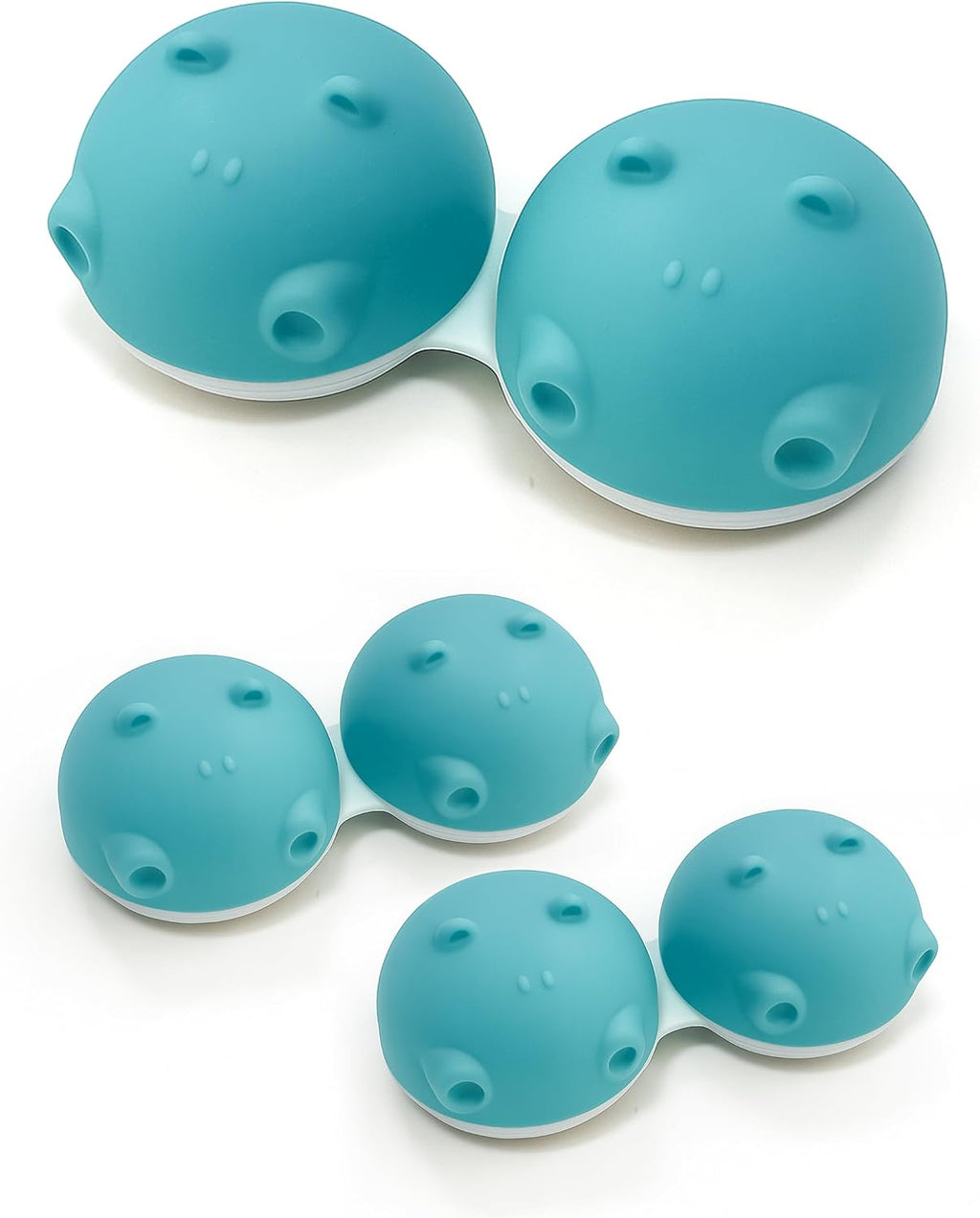 SPORTS WORLD VISION 3PCs Hippo Fun Contact Lens Case, Distinctive Cute Blue Animal Design Contact Lenses Case Box, Portable, Lightweight, Cute & Fun Travel Storage/Soaking Lens Solution Case