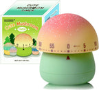 Cute Mushroom Timer for Kids, High Volume Mechanical Kitchen Timer, Wind Up 60 Minutes Manual Countdown Timer for Classroom, Home, Study and Cooking (Green)